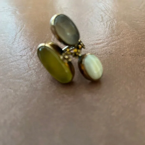 Silver elegant adjustable jewelry ring with several oval stones magnificent - Picture 7 of 13